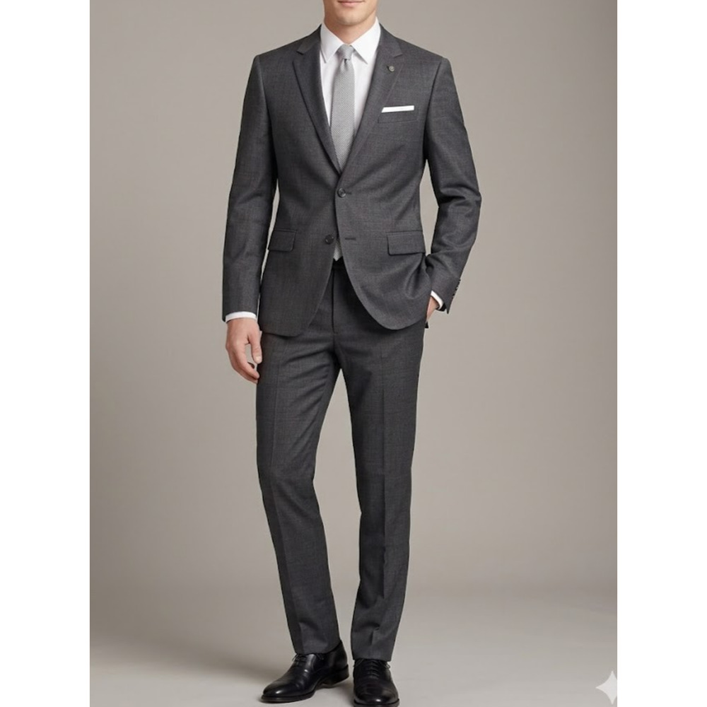 J. Crew Thompson Suit 40R Mens 34x29 Gray Wool Blend Slim Fit 2-Button Blazer